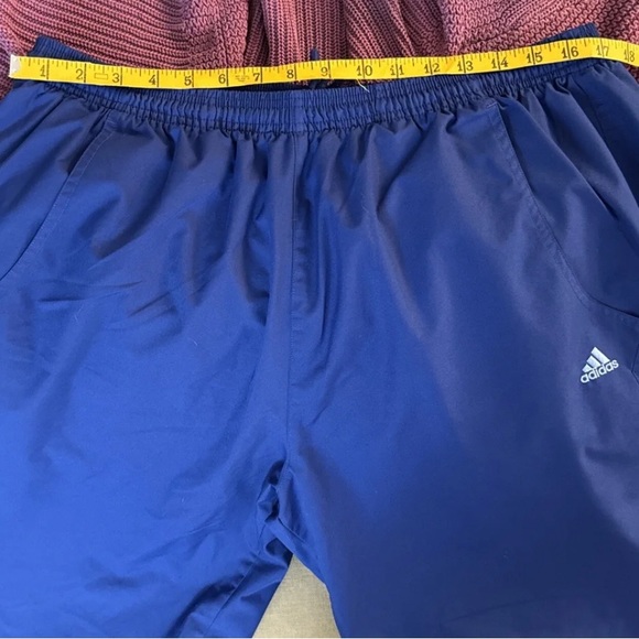Vintage 2000 Adidas Mens 2 XL Track Warmup Pants, Ankle Zip Navy Blue - Picture 12 of 16